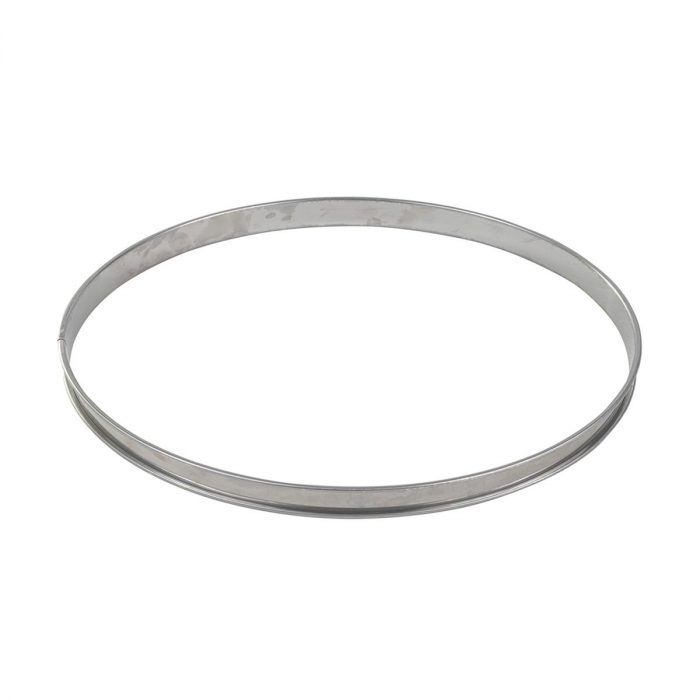 Cercle à tarte haut - inox - bords roulés - épaisseur 4/10ème - Ø160 mm h27 mm