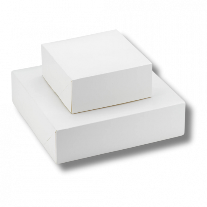 Boîte pâtissière blanche 200 x 200 H 80 MM
