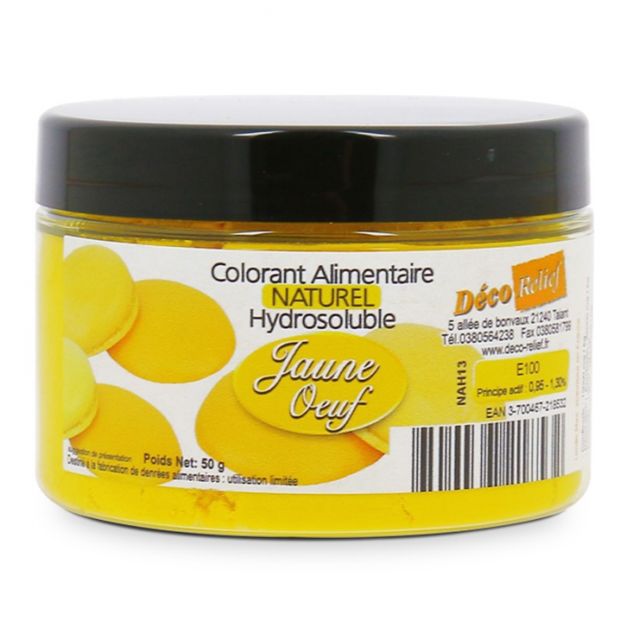 Colorant naturel hydrosoluble jaune oeuf 50gr