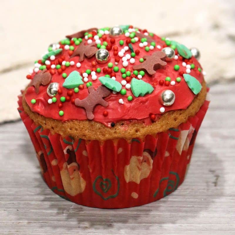 Décorations comestibles pour cupcakes, Noël, paquet de 6